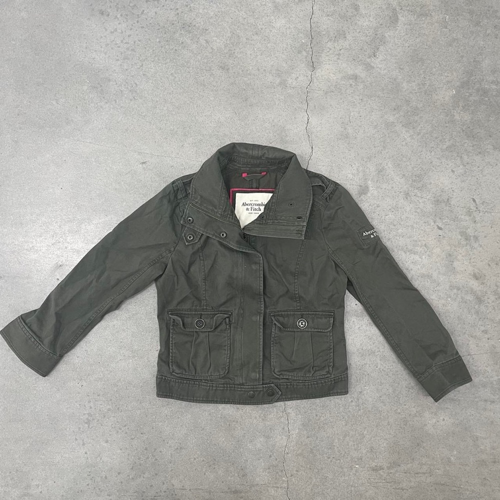 Y2K Abercrombie & Fitch Utility Cargo Jacket Khaki Green